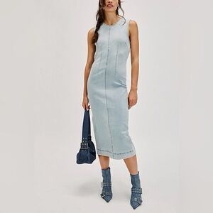 Free People Denim Midi Dress 4